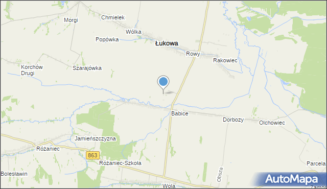 mapa Kolonia Babice, Kolonia Babice na mapie Targeo